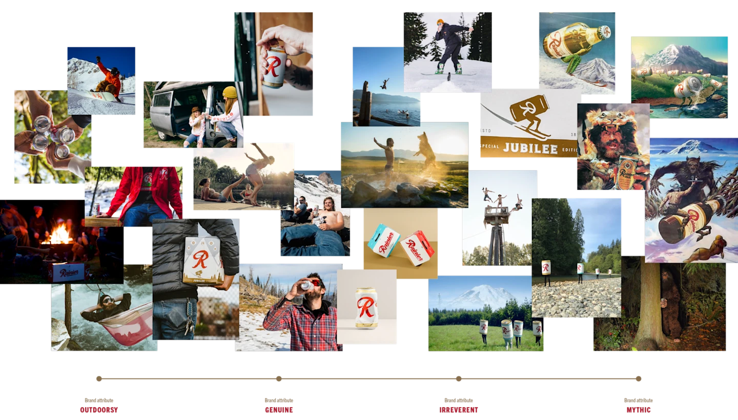 Rainier Beer brand platform photography spectrum