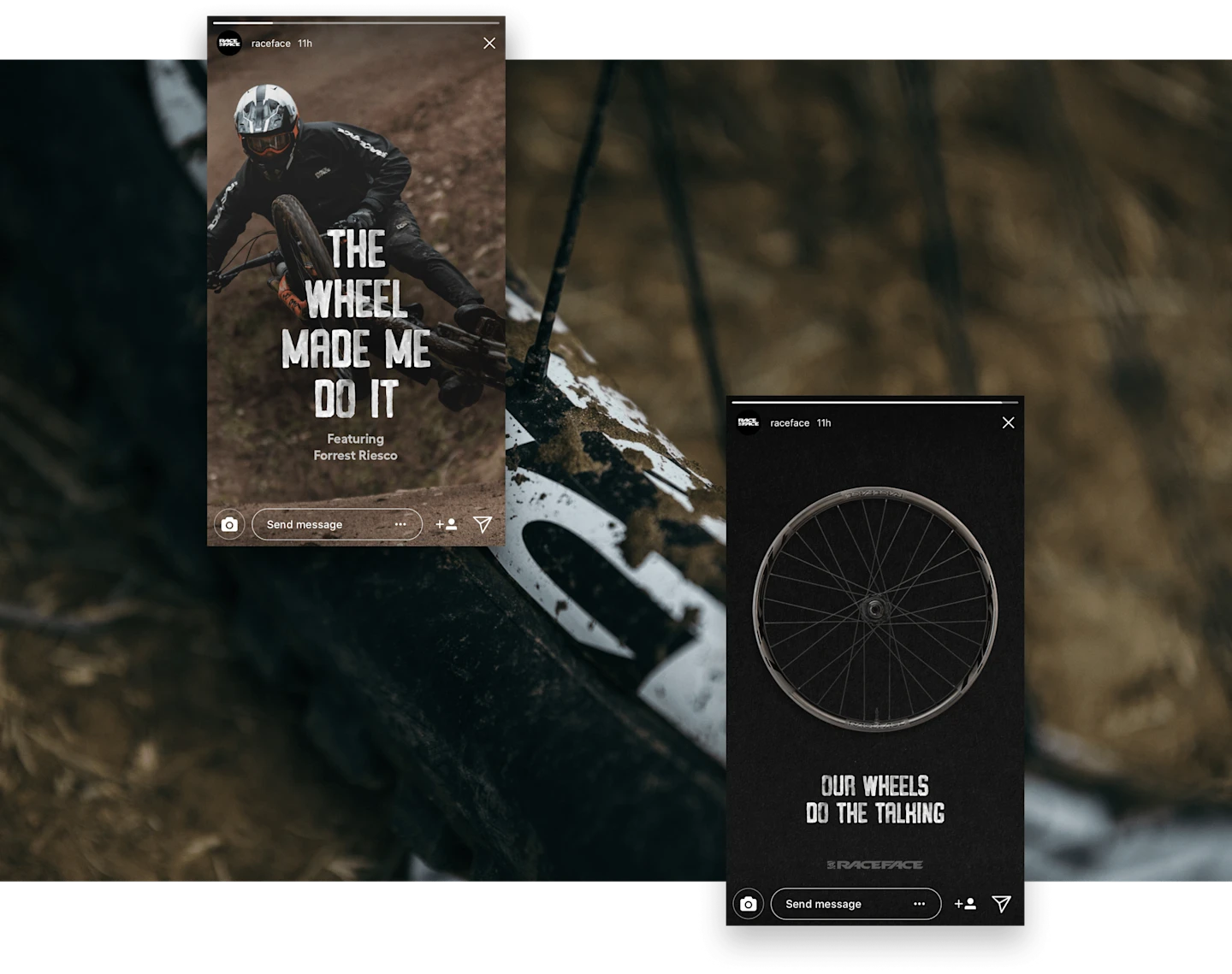 Race Face wheel campaign social ads