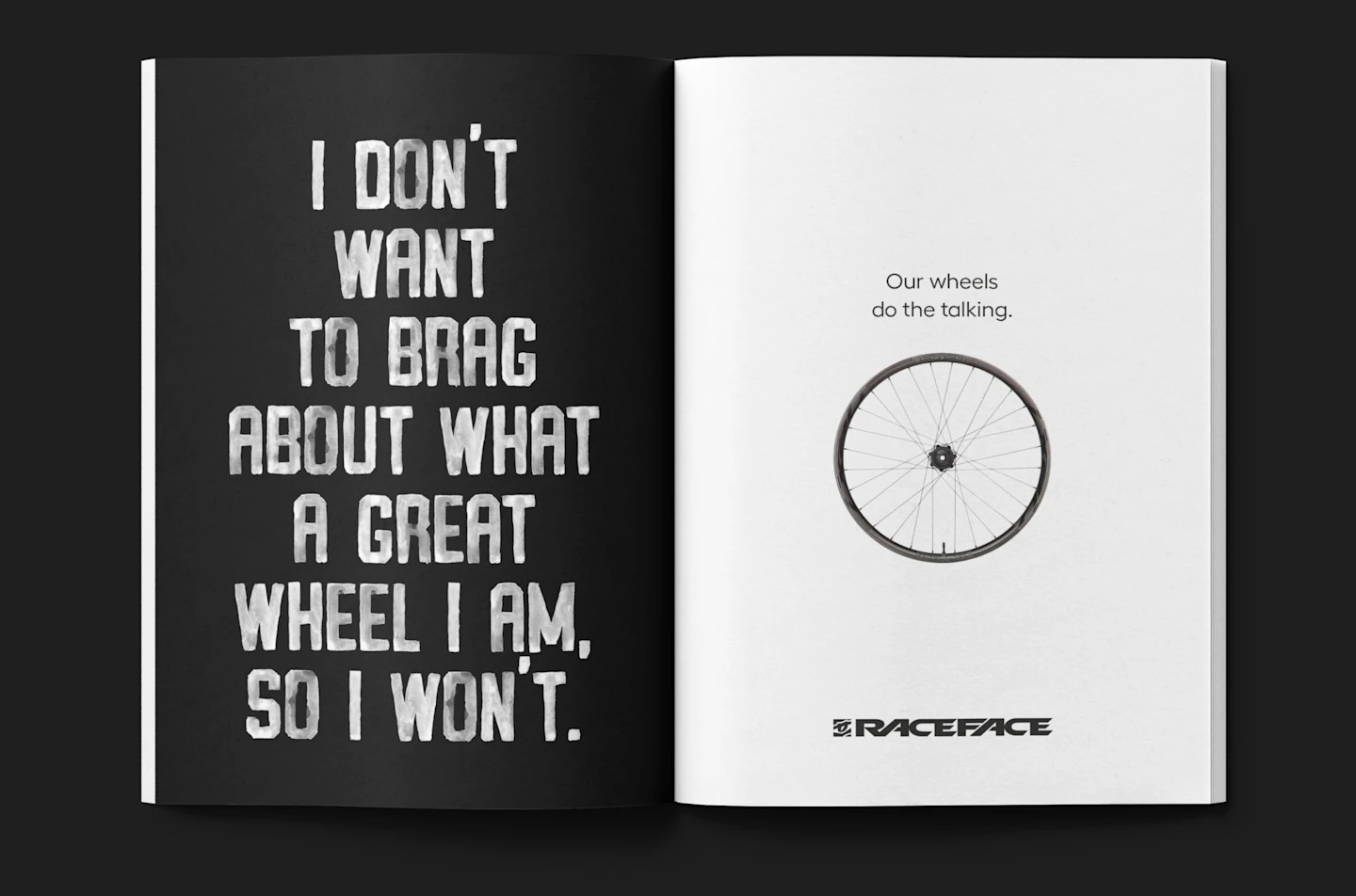 Race Face wheel campaign magazine