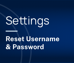 Reset your Username and Password