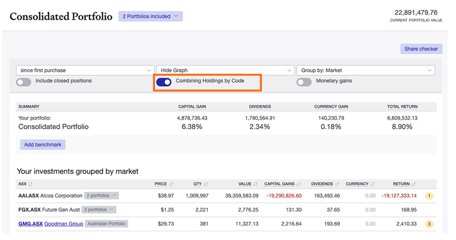 Consolidated holding 3