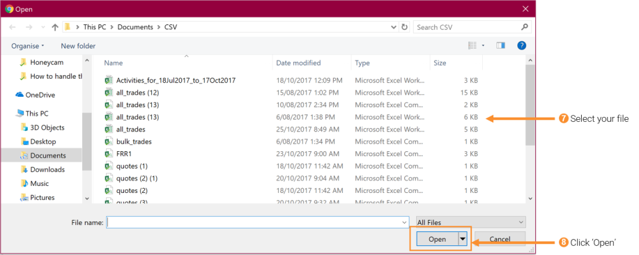 Convert An Xls Or Xlsx File To Csv Format Sharesight Help 7345