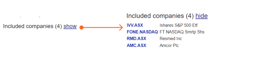 FIF Income summary 2