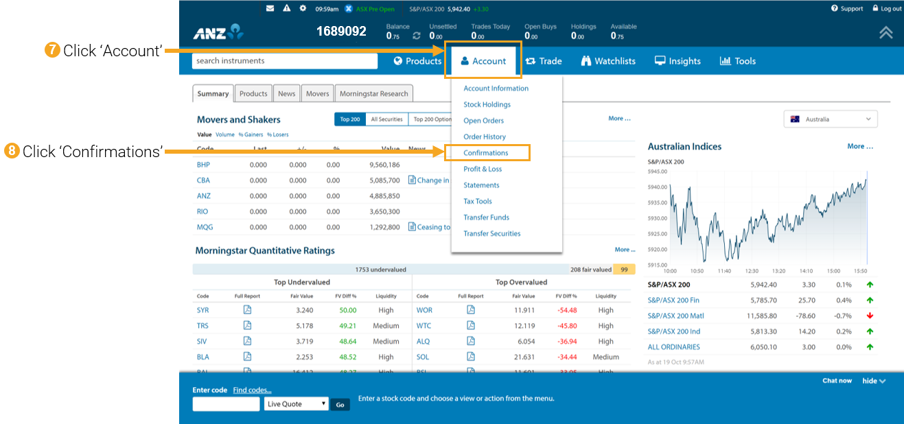 7 & 8 - ANZ Share Investing