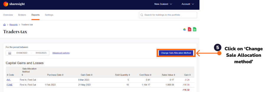 Traders Tax report 5