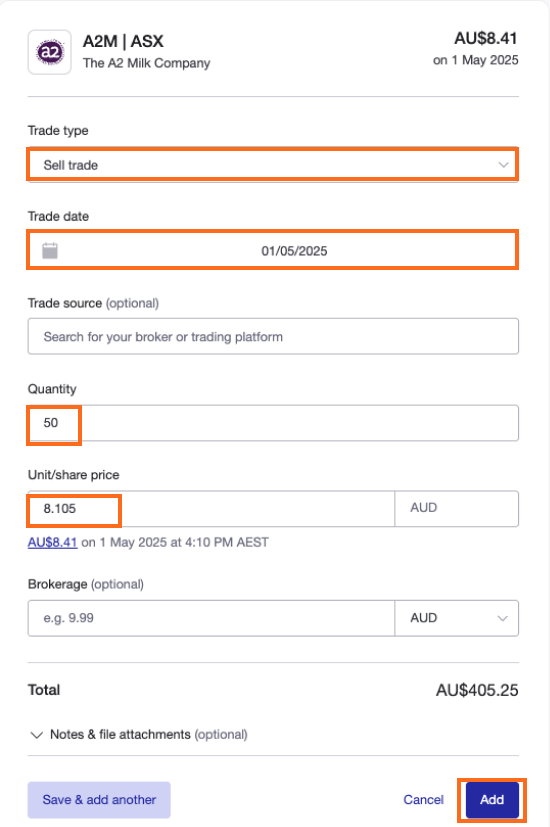 Transfer share 3