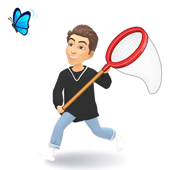 bitmoji butterfly catch