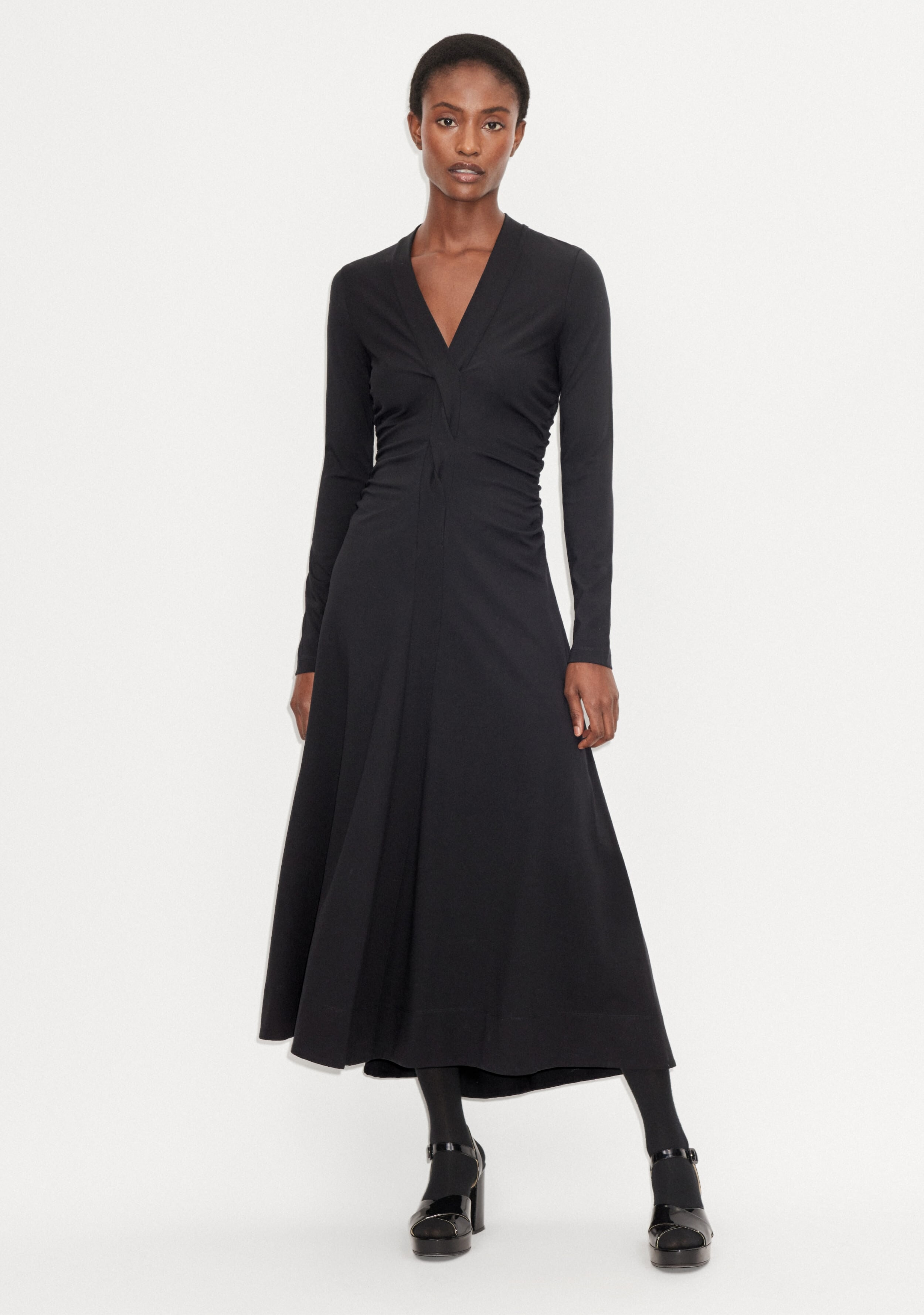 maternity maxi dress casual PinkBlush Taupe V-Neck Long Sleeve Fitted Maternity Maxi Dress Medium