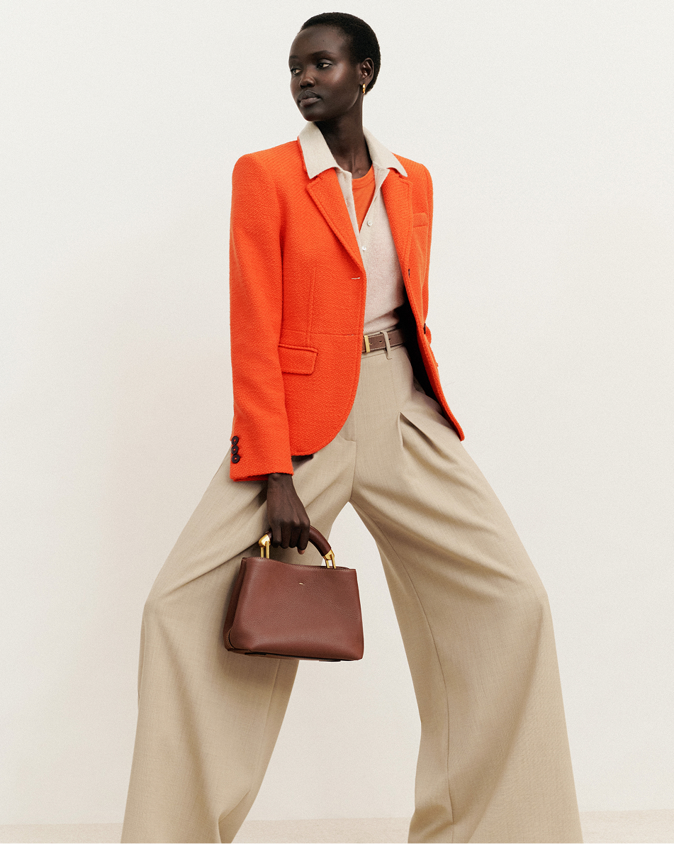 Women's Gold Metallic Tweed Mini Dress | ME+EM