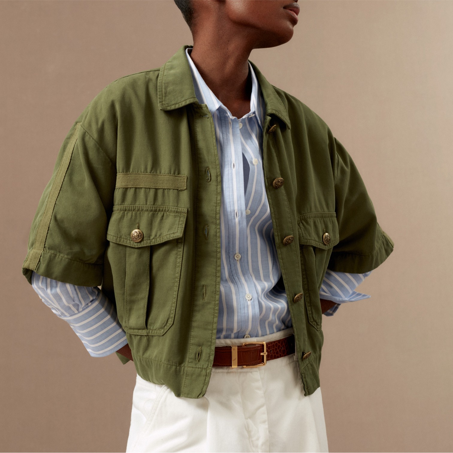 Military hot sale jacket trend