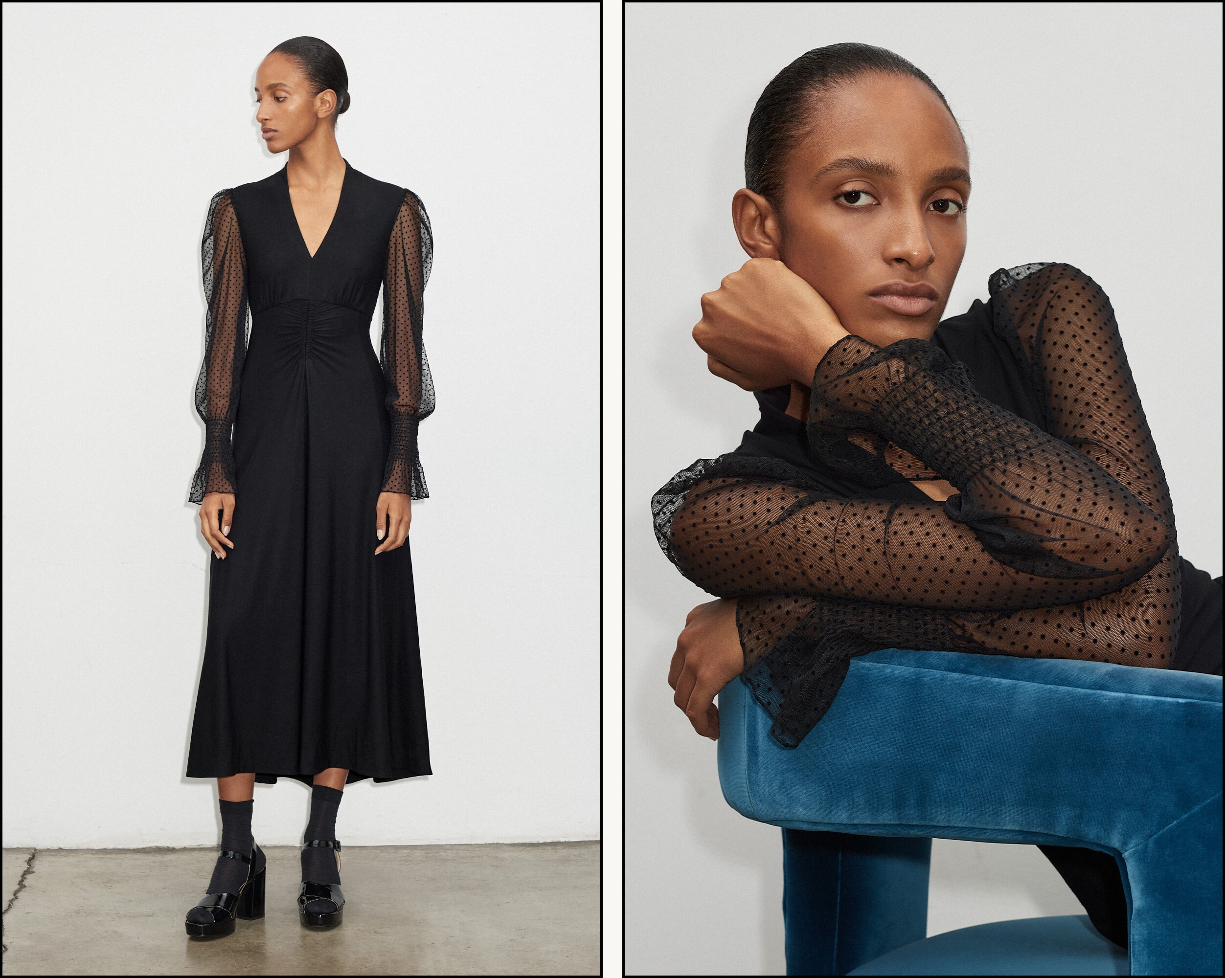 eam dresses winter The Long-Sleeved Winter-Ready To Invest In Now YGroup_allspice-beaded-maxi-dress Color:Chateau Blue Champagne Sequin Dress - Fully self