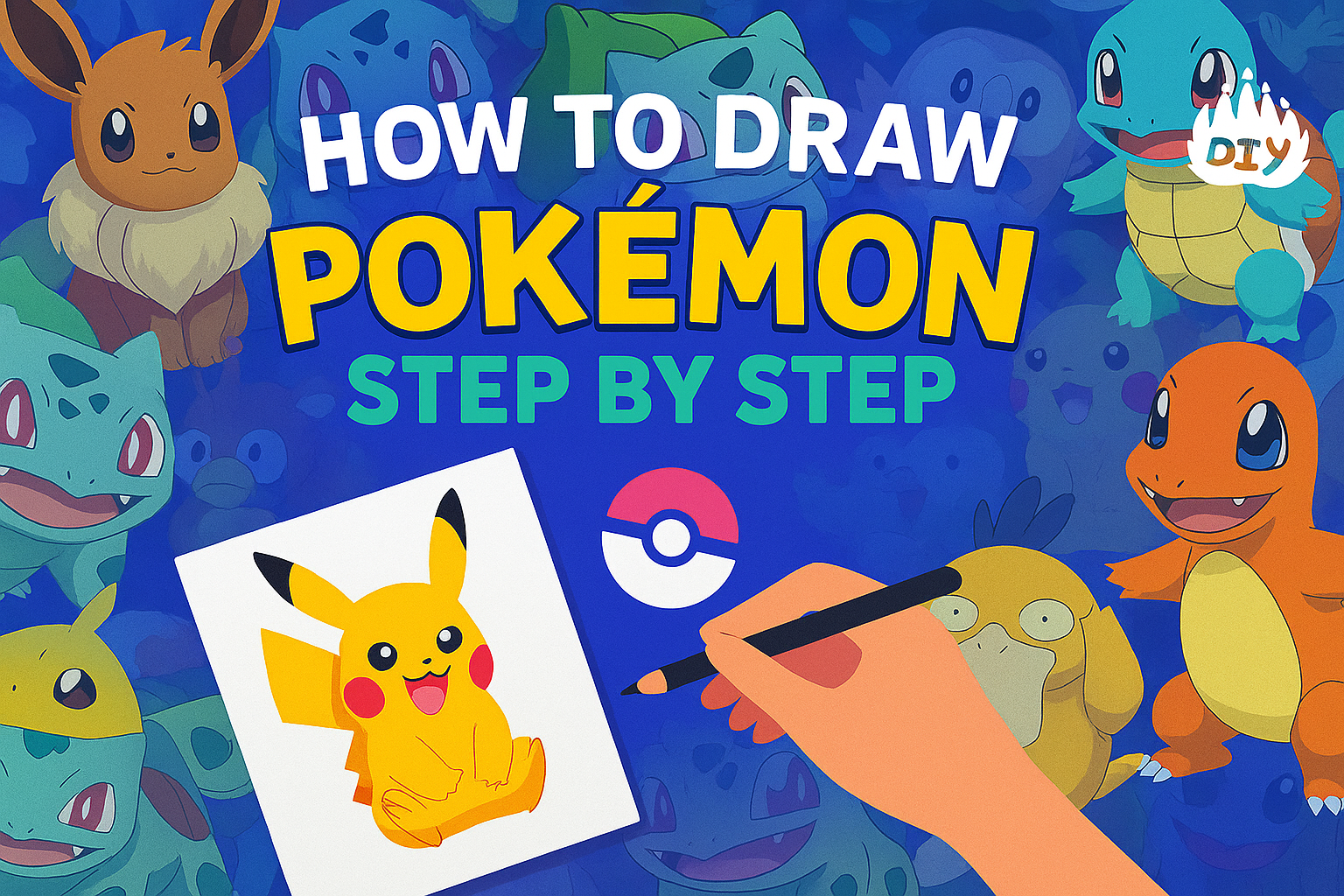 How to Draw Pokémon Characters Step by Step