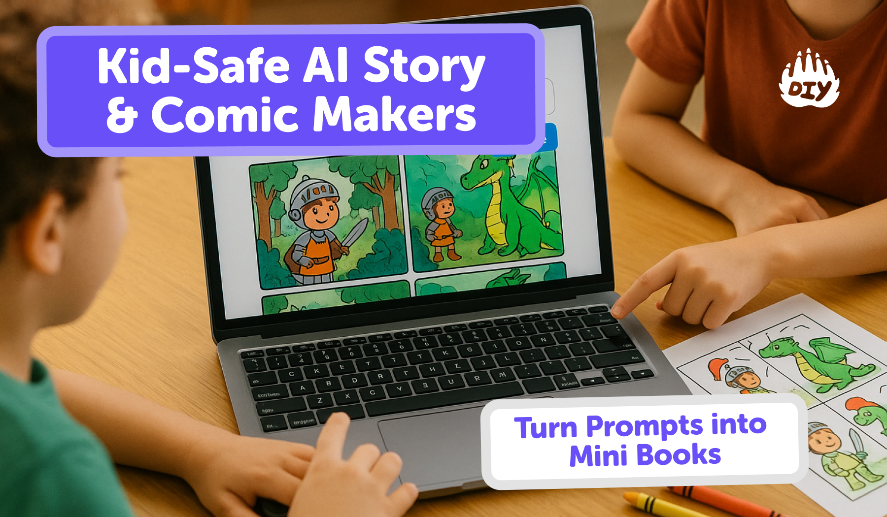 Kid-Safe AI Story & Comic Makers: Turn Prompts into Mini Books