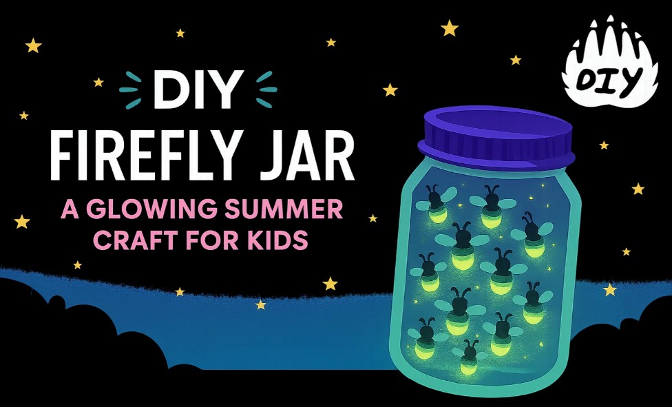 Summer Firefly Jar Craft Fun STEM Activity for Kids