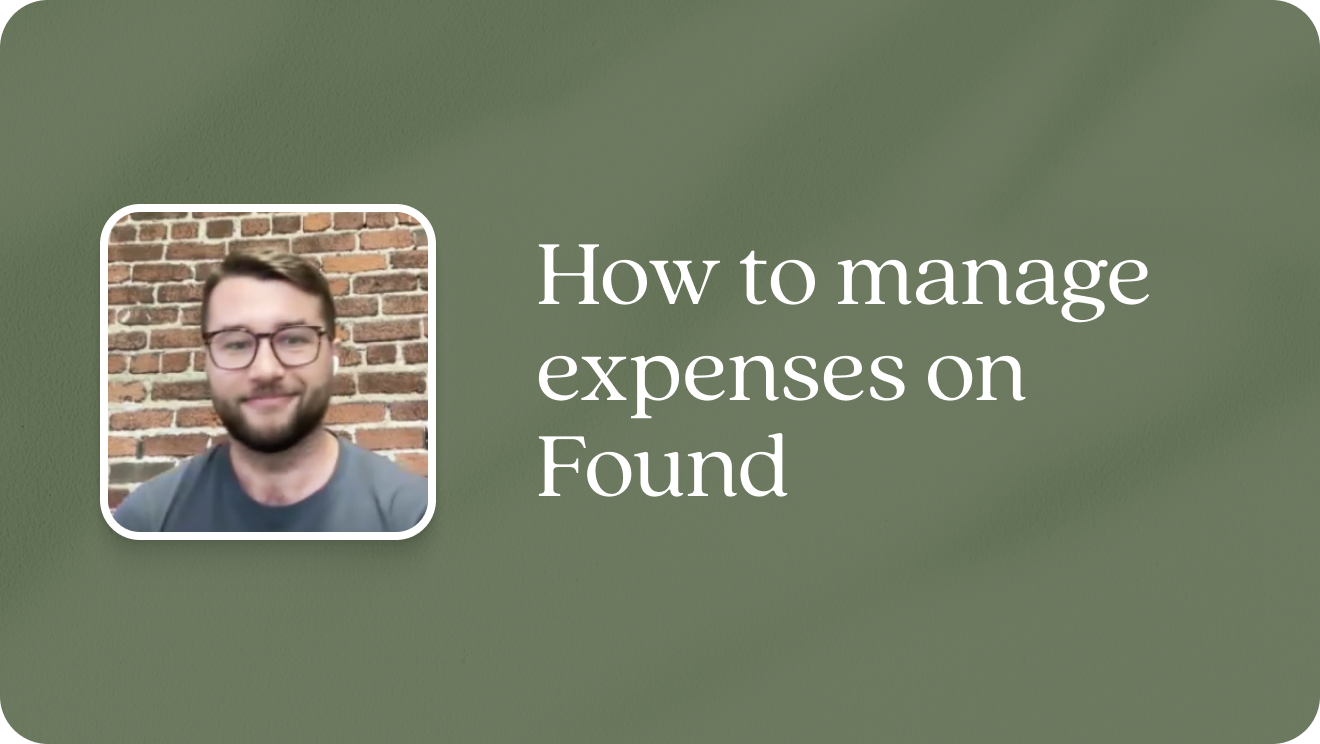 How to manage expenses on Found