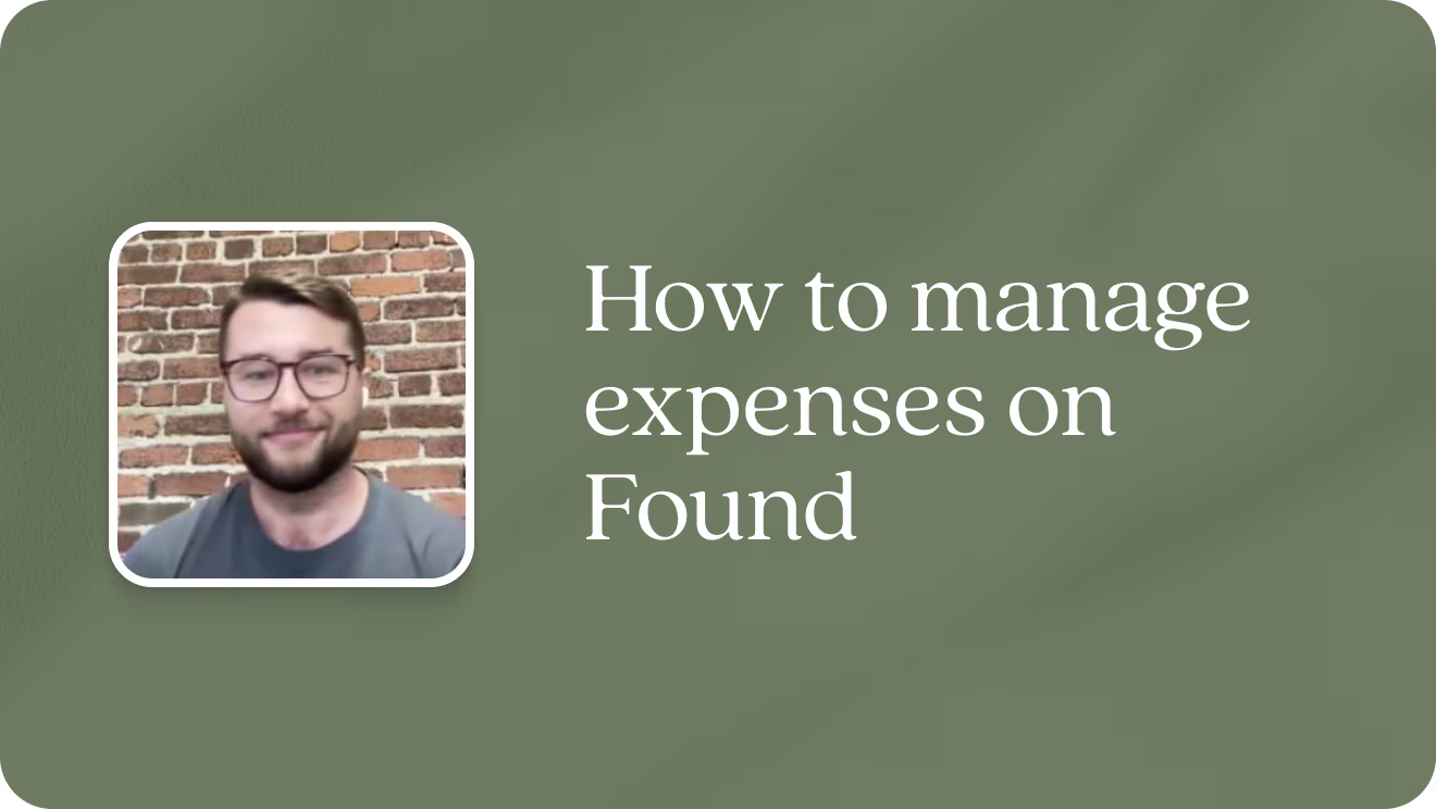 How to manage expenses on Found