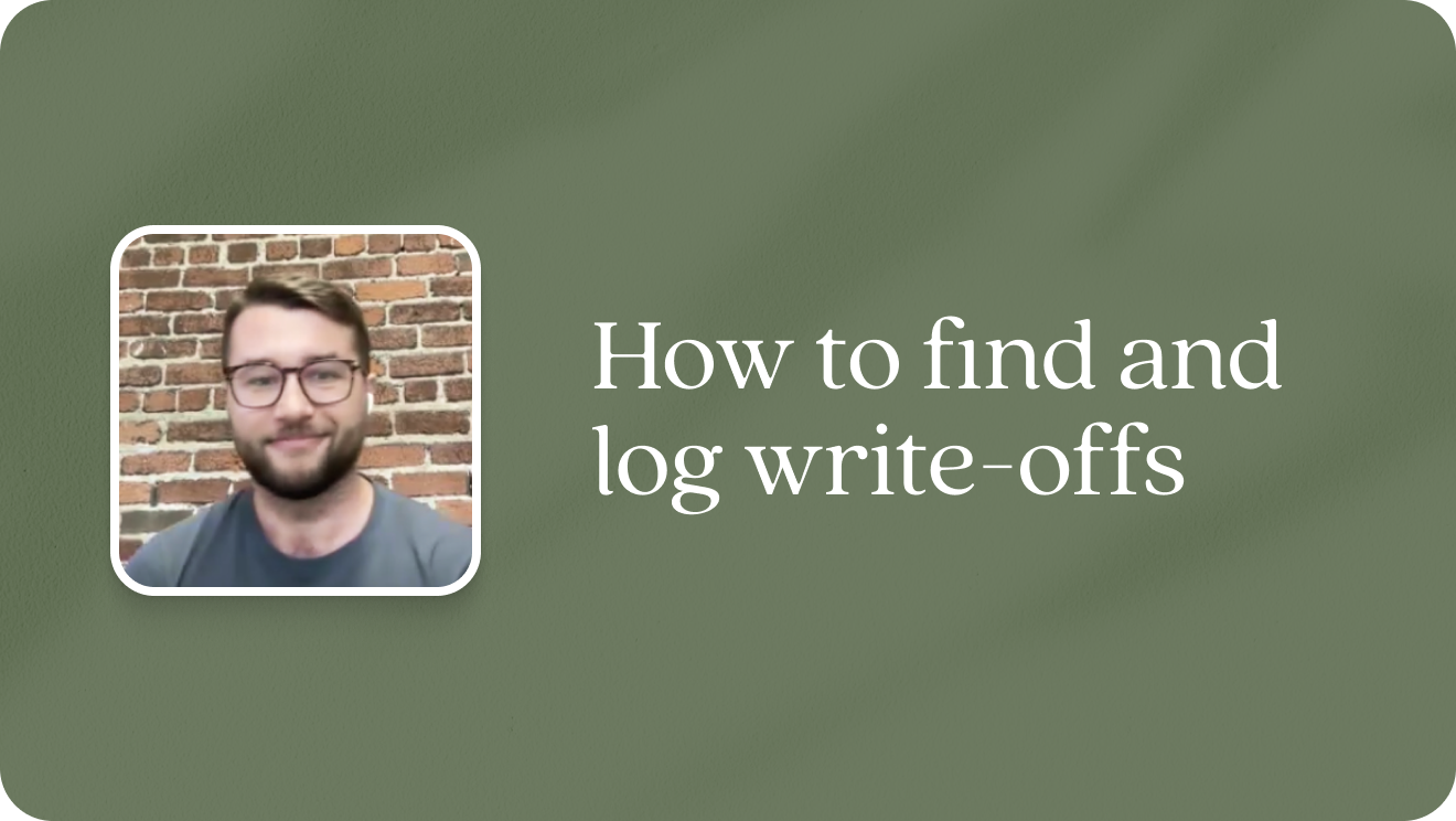 How to find and log write-offs