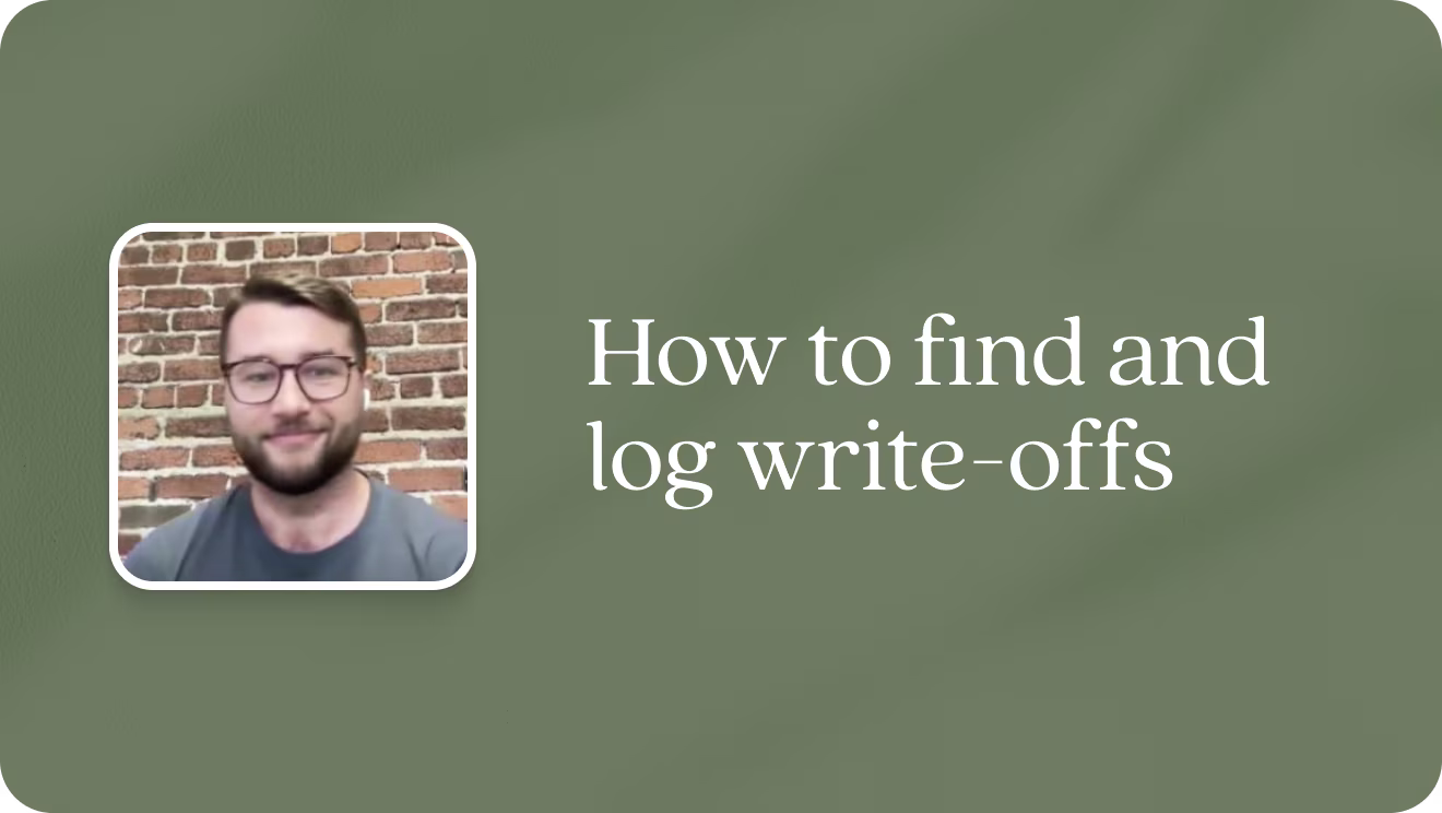 How to find and log write-offs