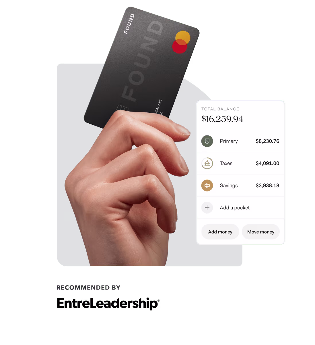 Found mobile app, desktop website, and debit card