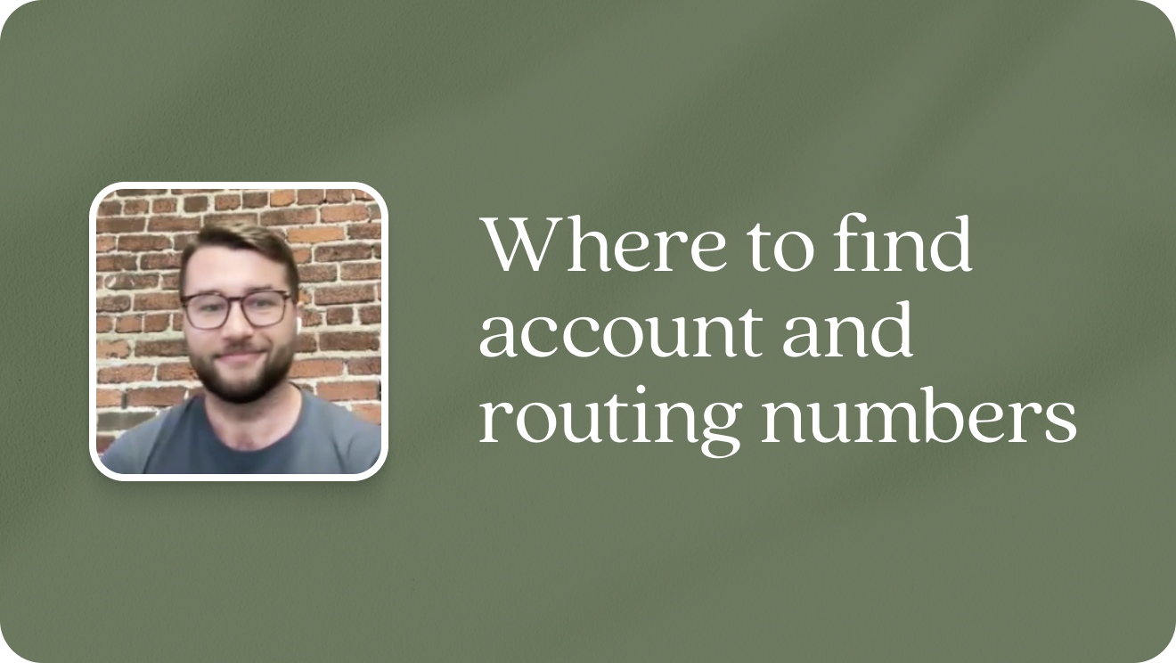 Where to find account and routing numbers