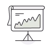 Get up to date income, expense and P&L reports - chart icon