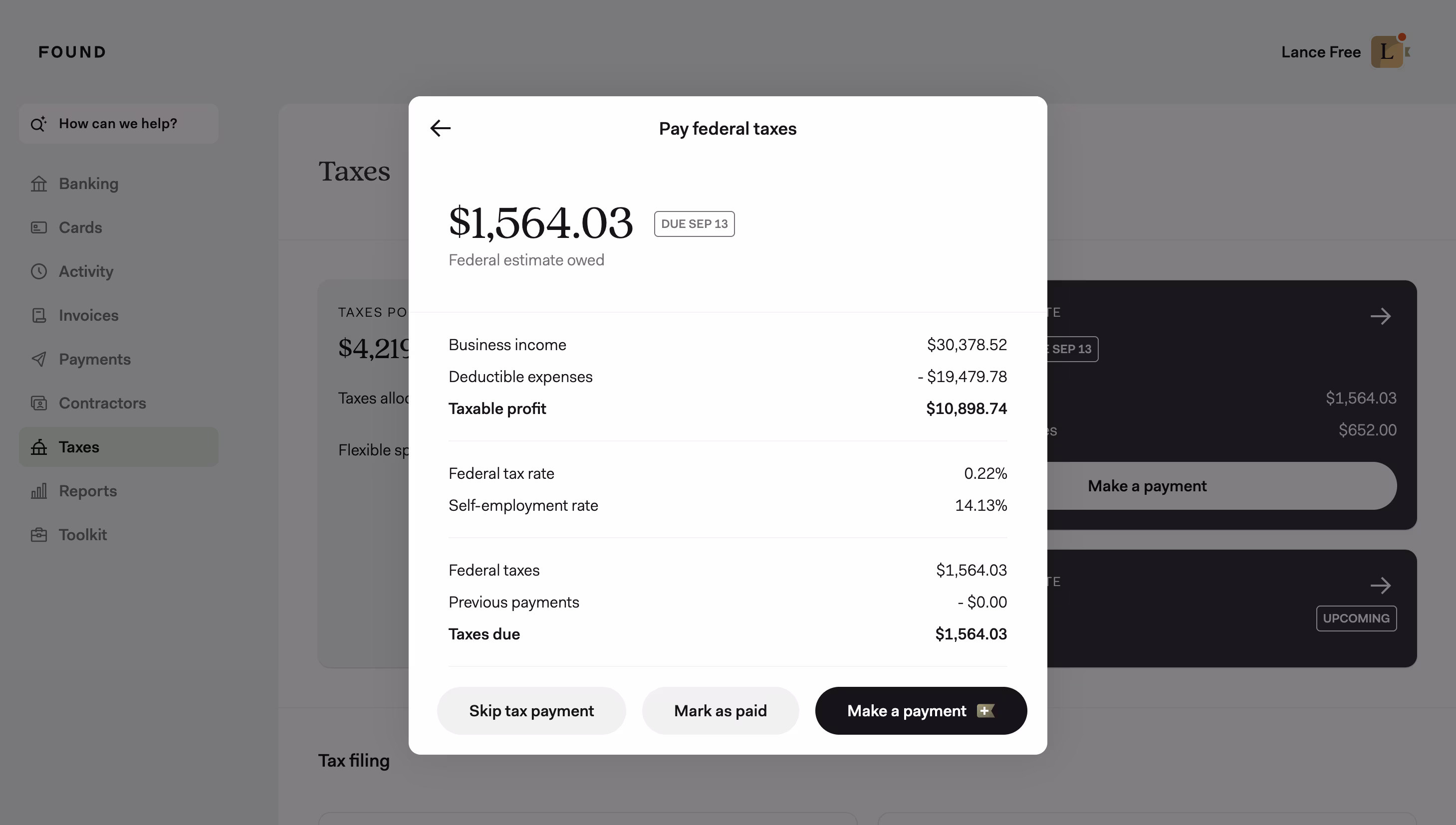 Desktop image of paying federal income taxes