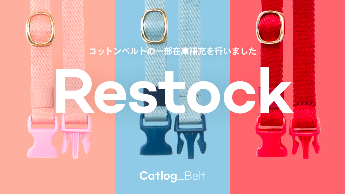 コットンベルトの一部在庫補充を行いました🐈