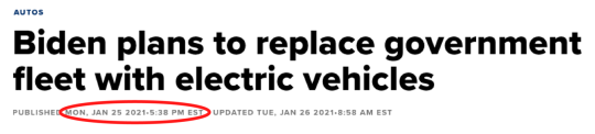 Biden plans to replace government fleet with electric vehicles