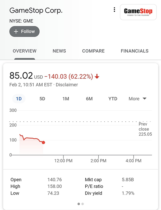 $GME Restriction