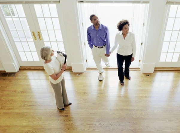 couple looking at a home