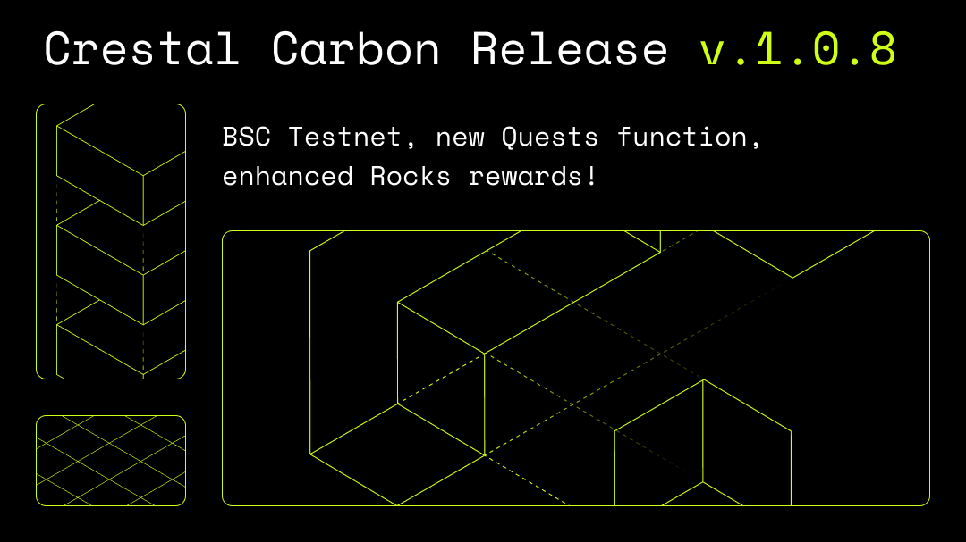 crestal release weekly news update enhancements rock rewards bsc chain