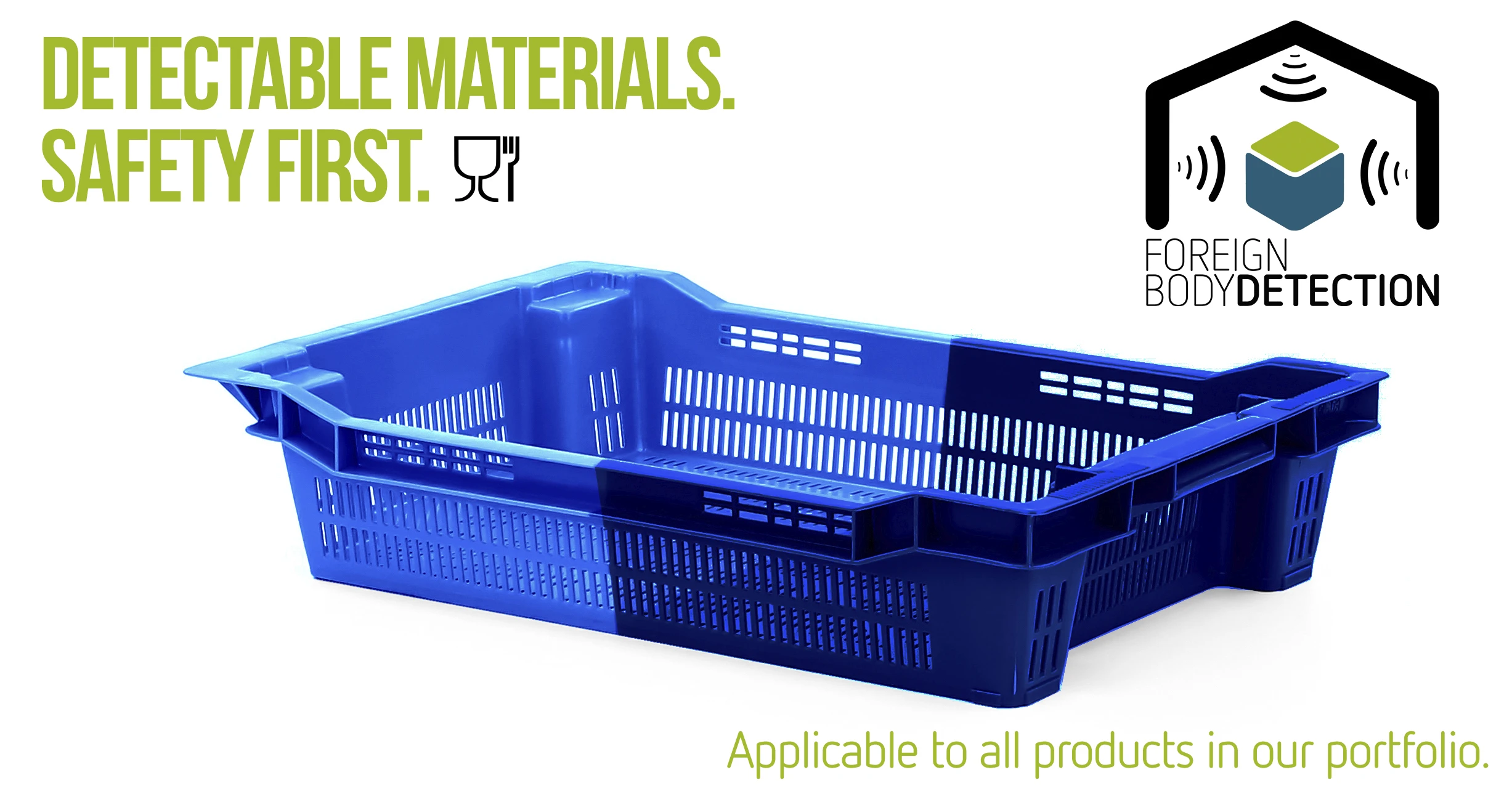 Detectable materials for the food industry