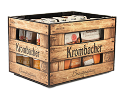 The new Krombacher “vintage” beer crates combine the style of a traditional wood beer crate with all the protection and marketing benefits of a modern distribution container.