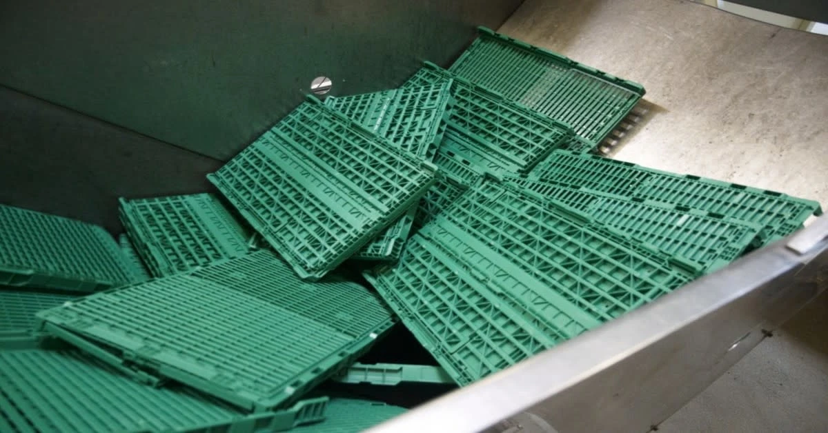 Schoeller Allibert is proud to announce that our special recycling process, operating in three sites (Spain, Germany and The Netherlands) has been certified by EFSA for recycling old food contact containers into new food contact containers. After careful initial inspection, the material is ground into flakes, then washed, dried and transferred to injection molding machines...