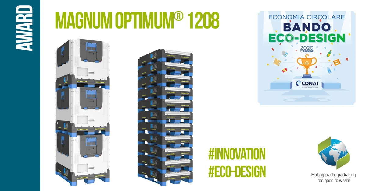 The Magnum Optimum 1208 received an award for "most innovative and eco-friendly packaging"