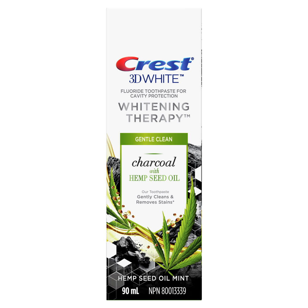 PDP - CA-EN - Crest 3D White Whitening Therapy Toothpaste - Charcoal with Hemp Seed Oil - First - 1