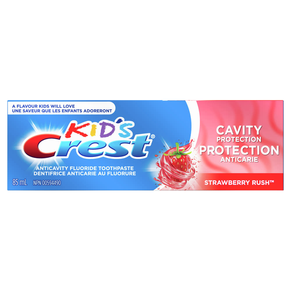 [EN] Crest Kid's Anticavity Cavity Protection Fluoride Toothpaste, Strawberry Rush, 85 mL - 1