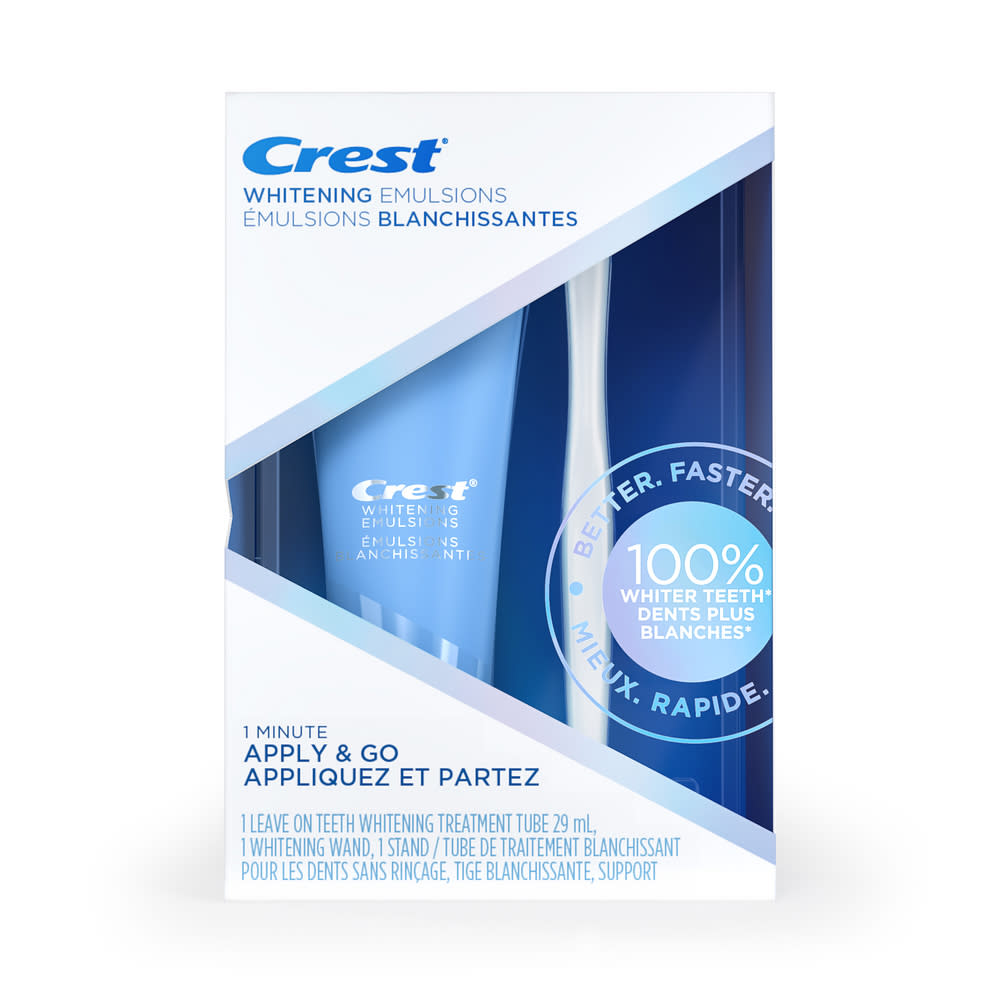 CREST WHITENING EMULSIONS LEAVE-ON TEETH WHITENING WITH BUILT-IN APPLICATOR