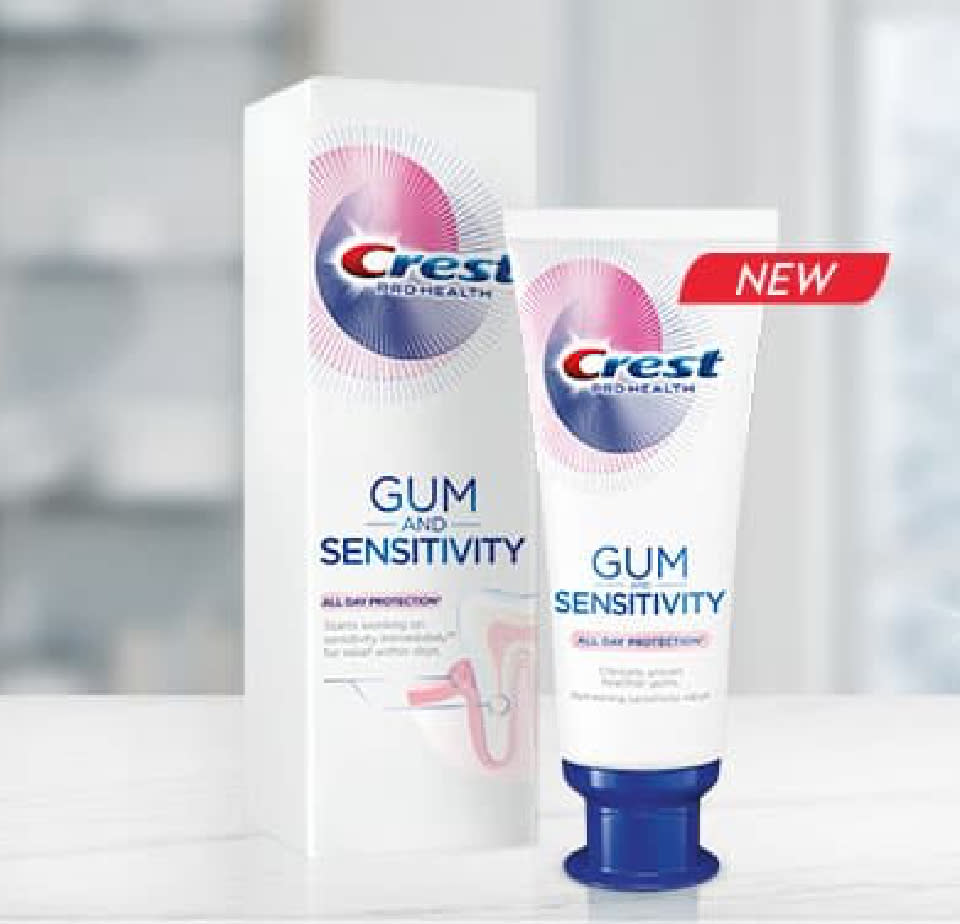 1 New Crest Gum and Sensitivity Toothpaste for Sensitive Teeth@2x