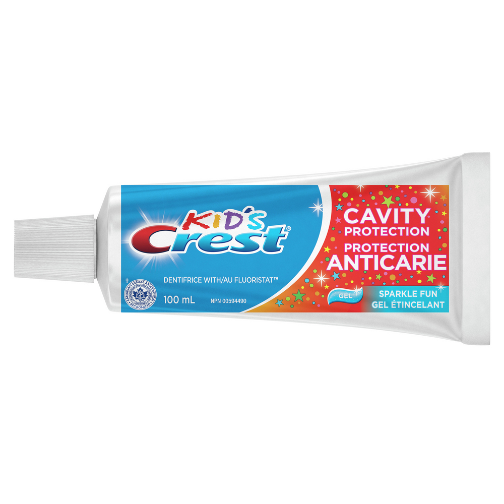Crest Kid's Toothpaste Cavity Protection Sparkle Fun Gel, 100 mL (Pack of 2)
