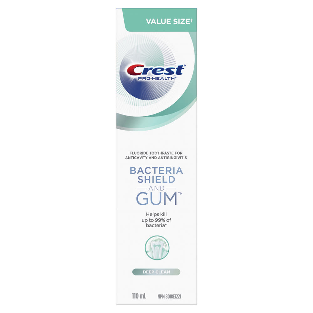Crest Bacteria Shield & Gum Anticavity Fluoride Toothpaste (110 mL) - Row1 - Img1
