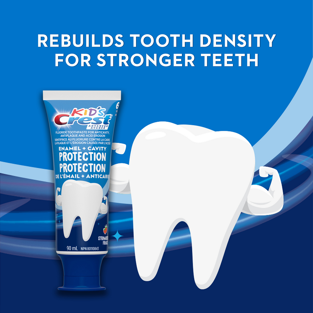 Crest Kids Enamel + Cavity Protection Toothpaste with Fluoride, for Ages 6+