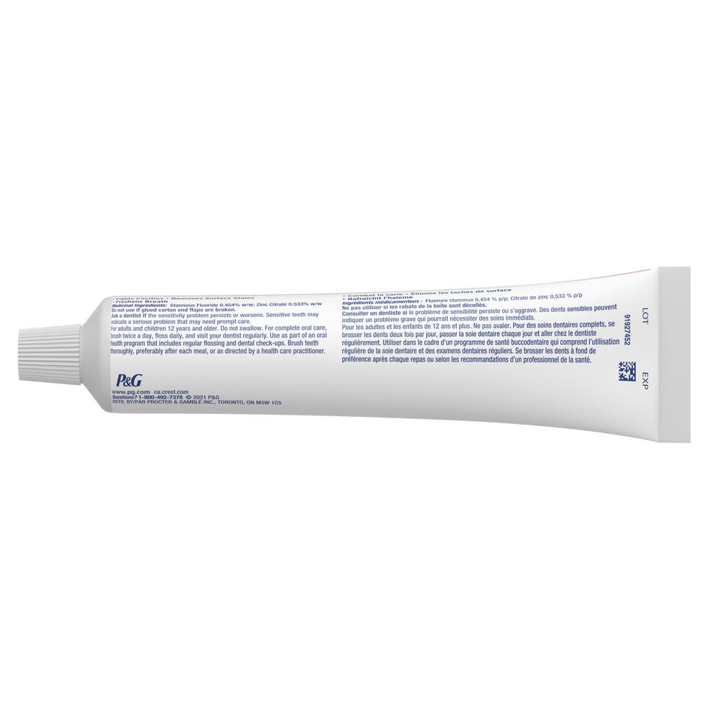 PDP - EN - Crest Complete Sensitivity Toothpaste - SI2