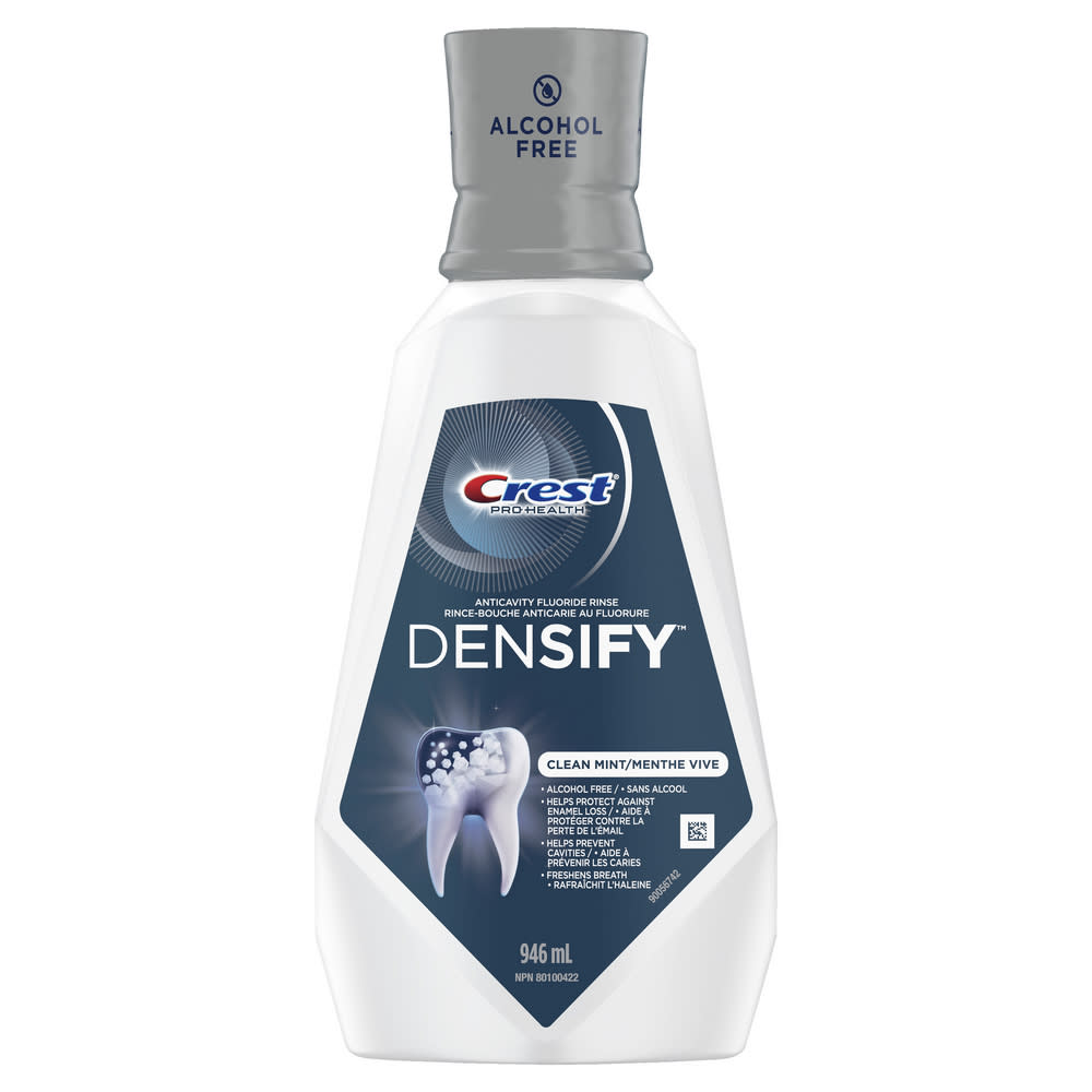 Crest Pro Health Densify Fluoride Mouthwash, Alcohol Free, Cavity Prevention, Clean Mint, 946 mL -Image