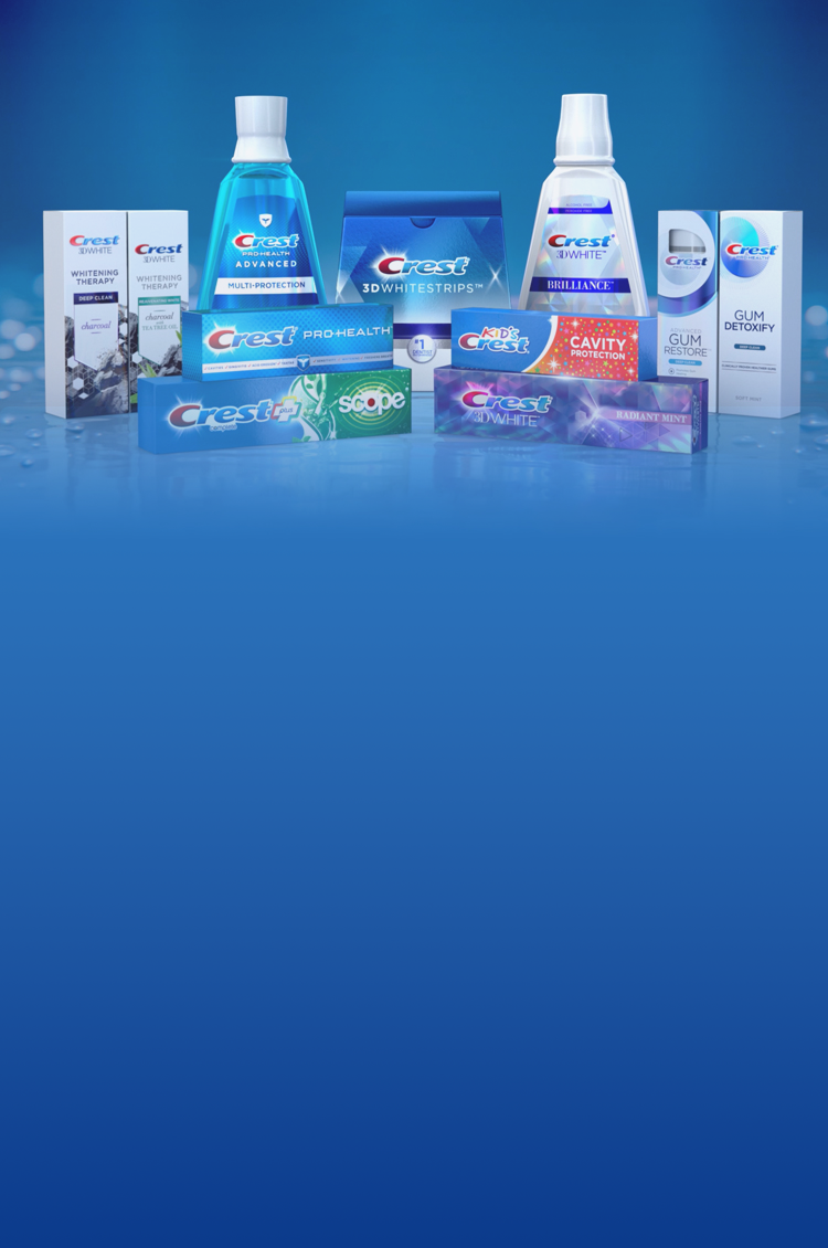 Crest Wide Range of Oral Care Products