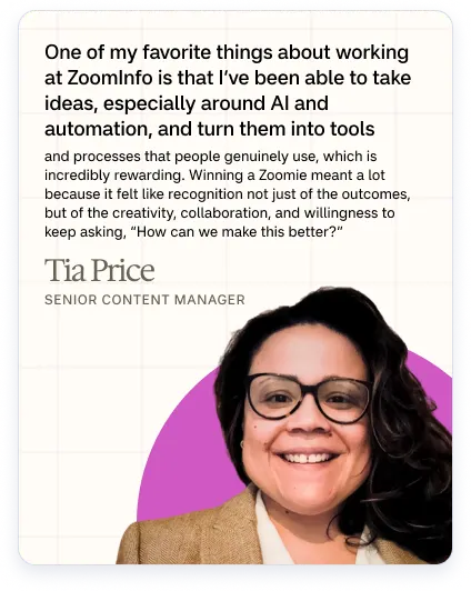 Tia Price Quote Card