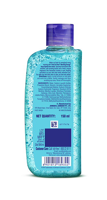 Clean & Clear® Morning Energy Aqua Splash Face Wash image 2