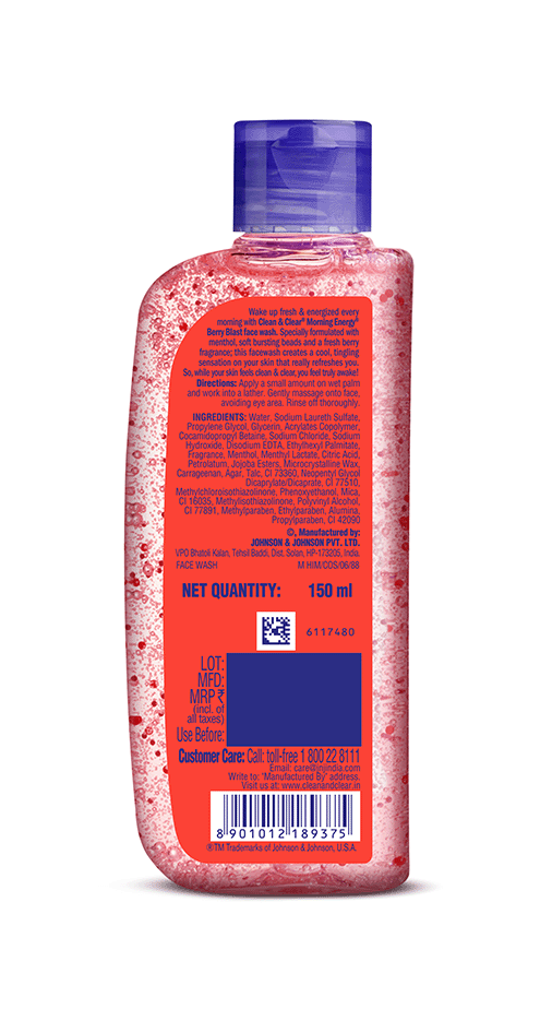 Clean & Clear® Morning Energy Berry Blast Face Wash image 2