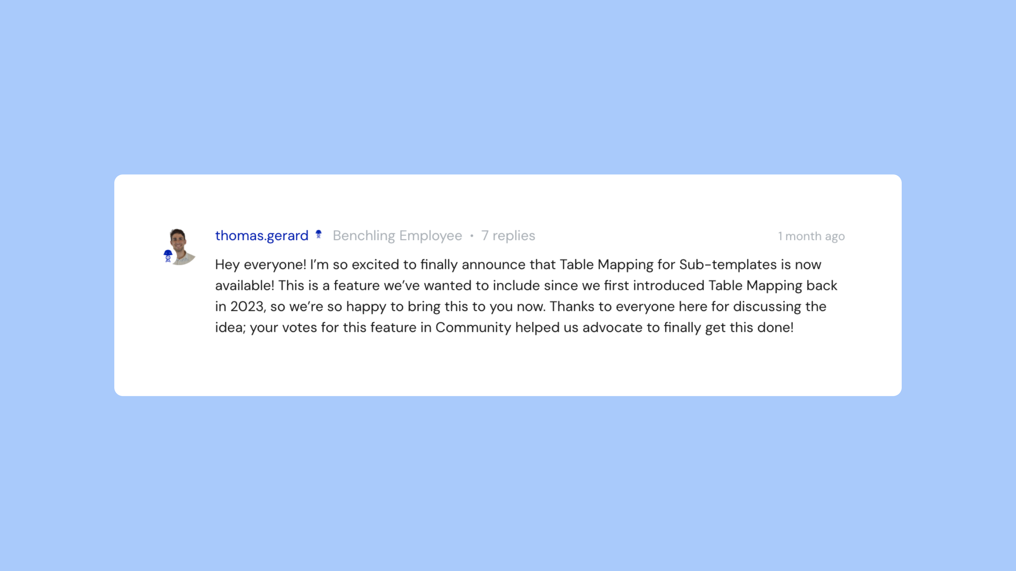Thomas Gerard community post