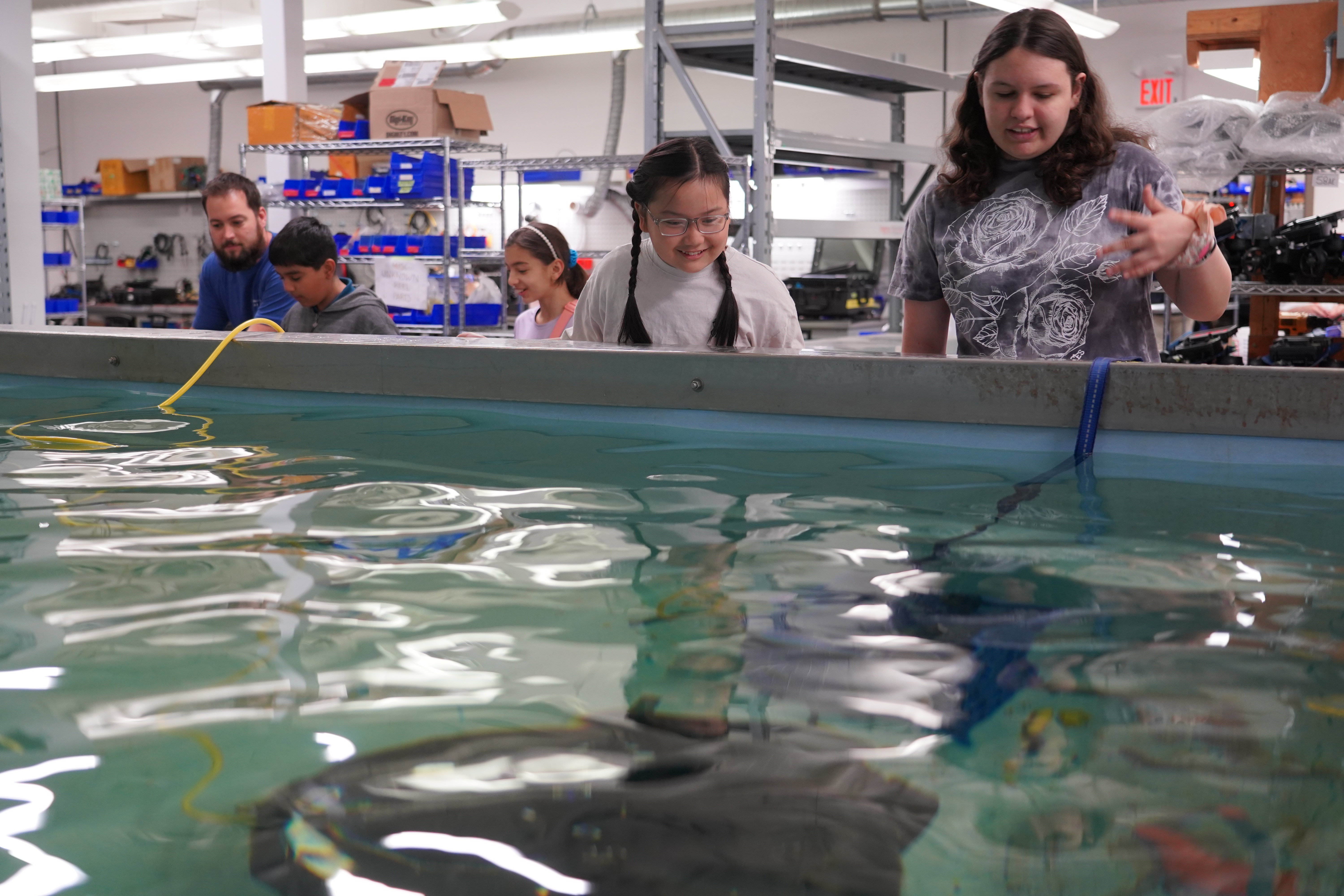 youth hands-on with Deep Trekker ROV